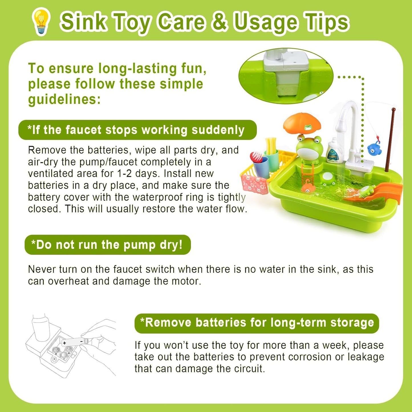 Play Sink with Running Water,Kids Sink Toy with Automatic Water Cycle System,Sink Fishing Game Toy with Food Kitchen Accessories,Kids Role Play Dress Up Dishwasher Toys for Boys and Girls Present