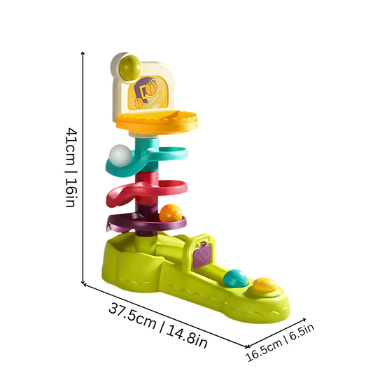 Montessori Rolling Ball Tower Toy for Toddlers 3-5 Years Old