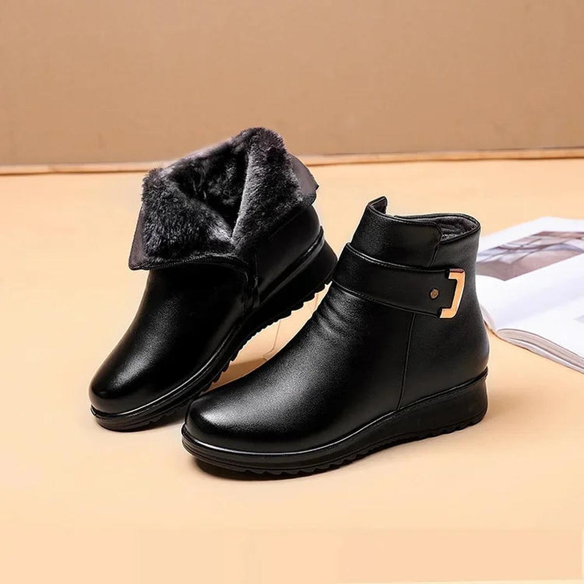 Orthopedic Leather Wool Boots For Comfort And Style