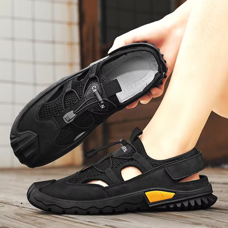 Leather Closed Toe Sandals