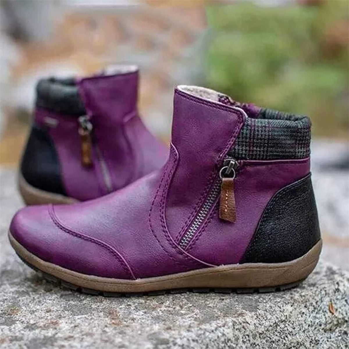 Waterproof Orthopedic Leather Boots With Slip-Resistant Sole
