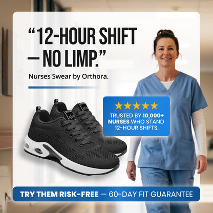 Orthora Pro — 12-Hour Shift Shoes for All-Day Foot, Knee & Back Pain Relief