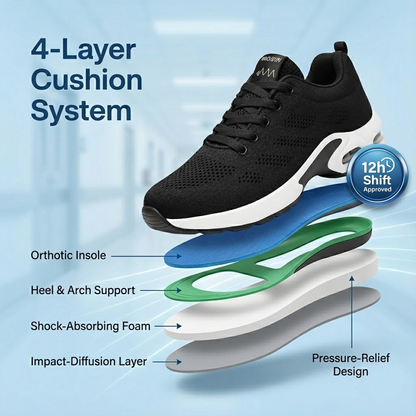 Orthora Pro — 12-Hour Shift Shoes for All-Day Foot, Knee & Back Pain Relief