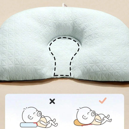 SnugNest Baby Head Shaping Pillow | Anti-Flat Head Support for Newborns