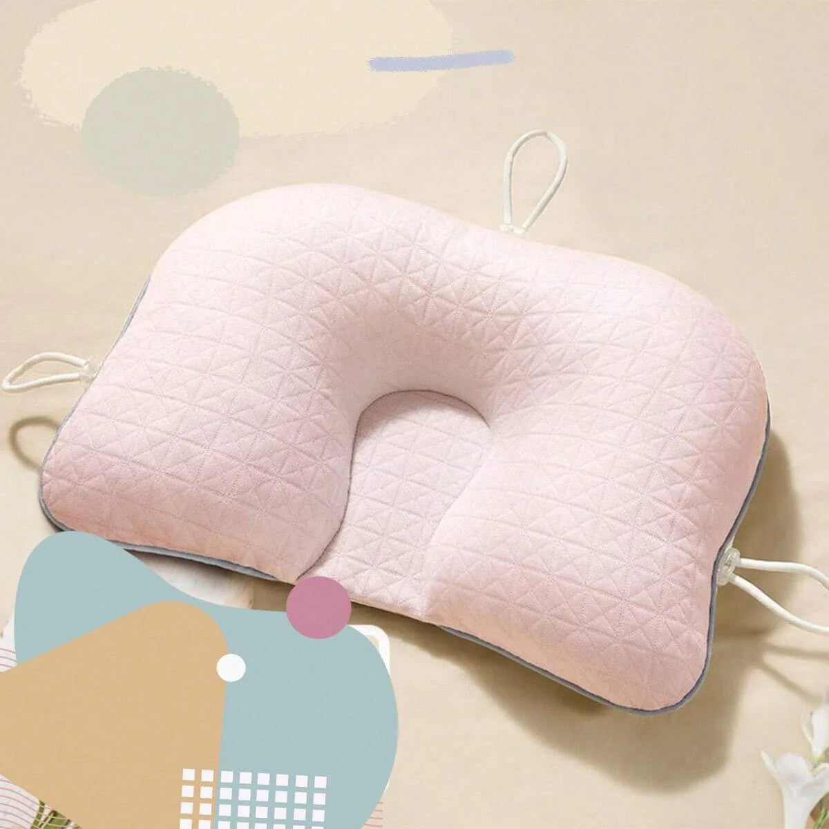 SnugNest Baby Head Shaping Pillow | Anti-Flat Head Support for Newborns