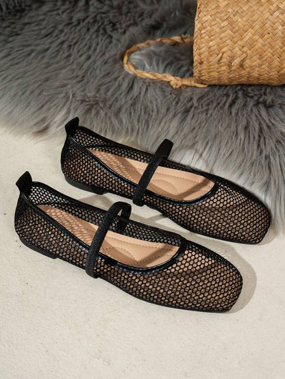Helen | Comfortable Slip-On Lace Mesh Hollow Flat Shoes