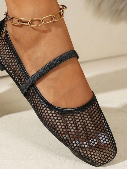 Helen | Comfortable Slip-On Lace Mesh Hollow Flat Shoes