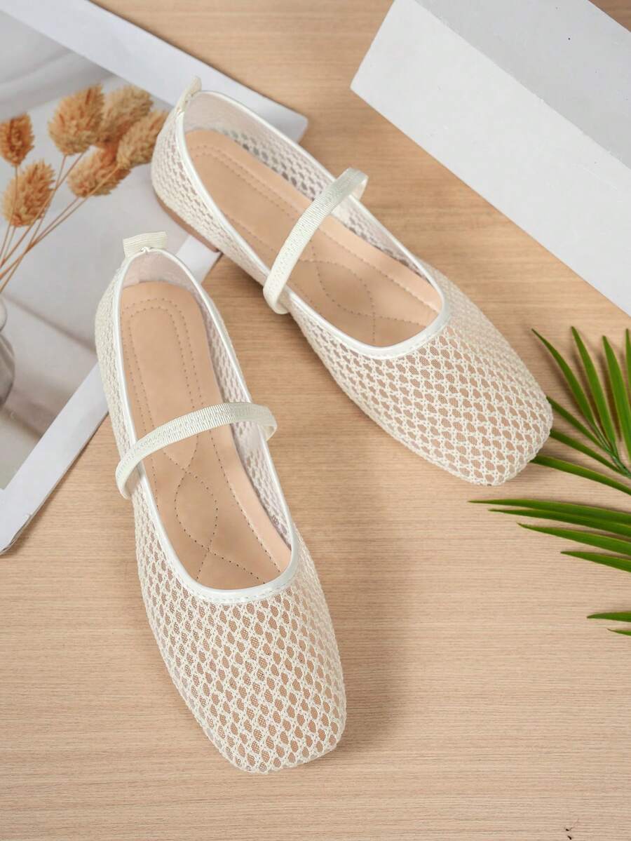 Helen | Comfortable Slip-On Lace Mesh Hollow Flat Shoes