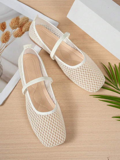 Helen | Comfortable Slip-On Lace Mesh Hollow Flat Shoes