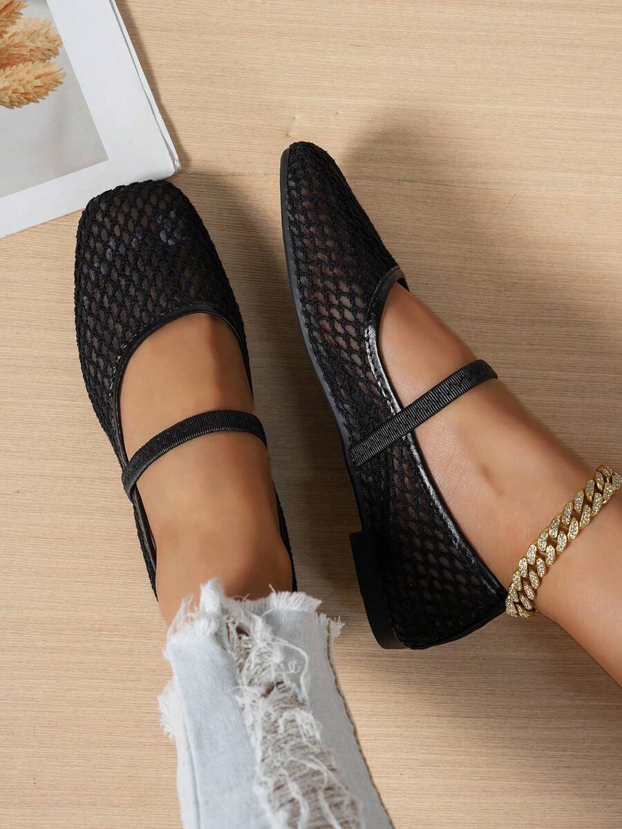 Helen | Comfortable Slip-On Lace Mesh Hollow Flat Shoes