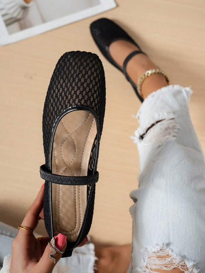 Helen | Comfortable Slip-On Lace Mesh Hollow Flat Shoes