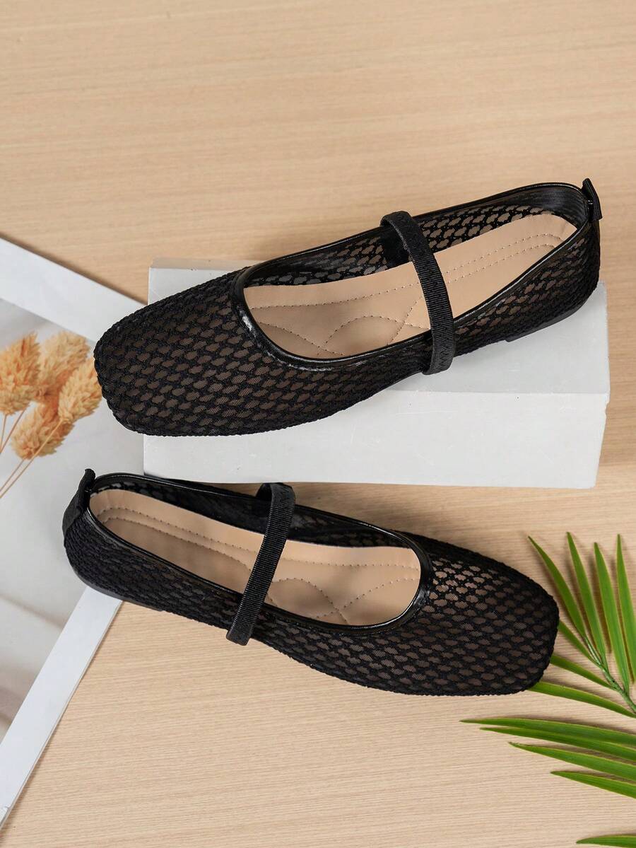 Helen | Comfortable Slip-On Lace Mesh Hollow Flat Shoes