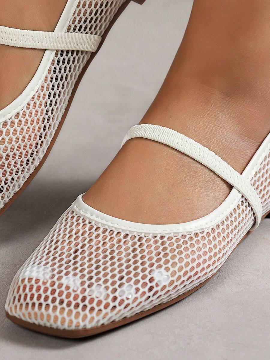 Helen | Comfortable Slip-On Lace Mesh Hollow Flat Shoes