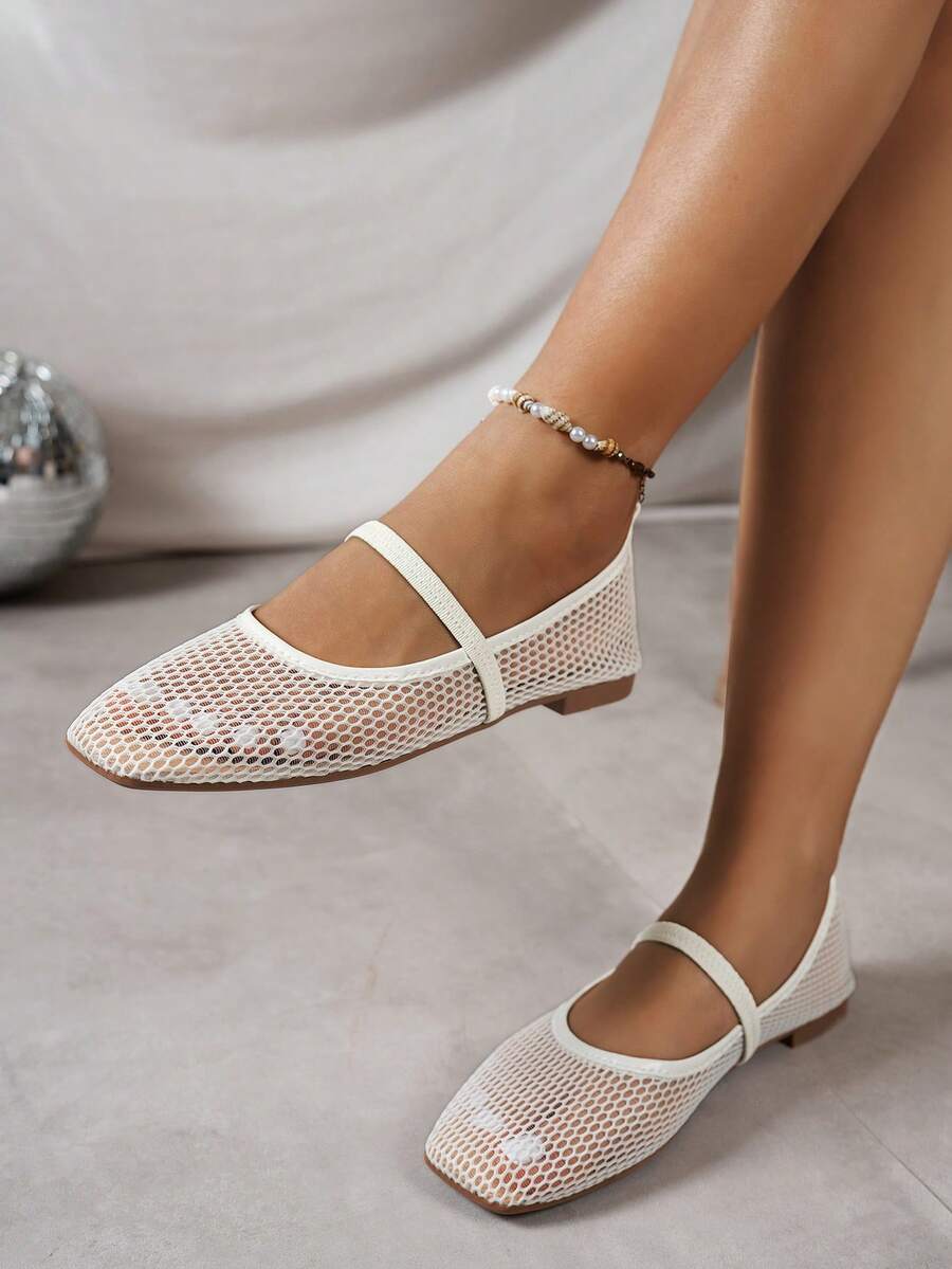 Helen | Comfortable Slip-On Lace Mesh Hollow Flat Shoes