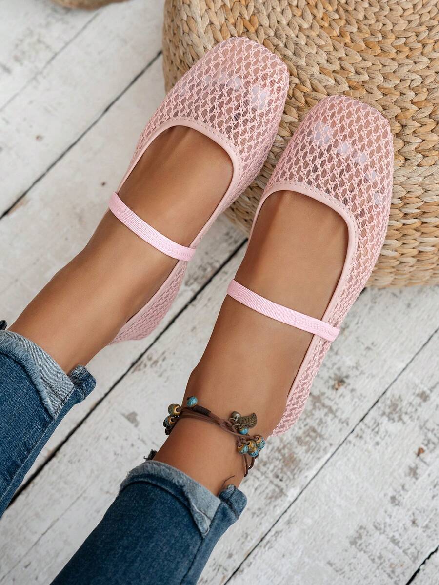 Helen | Comfortable Slip-On Lace Mesh Hollow Flat Shoes