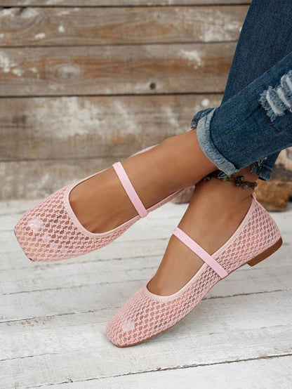 Helen | Comfortable Slip-On Lace Mesh Hollow Flat Shoes