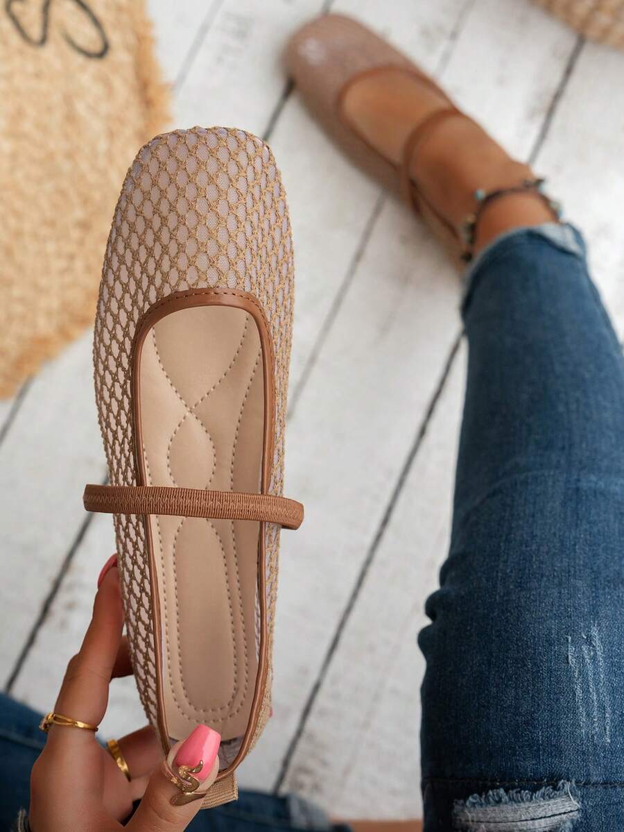 Helen | Comfortable Slip-On Lace Mesh Hollow Flat Shoes