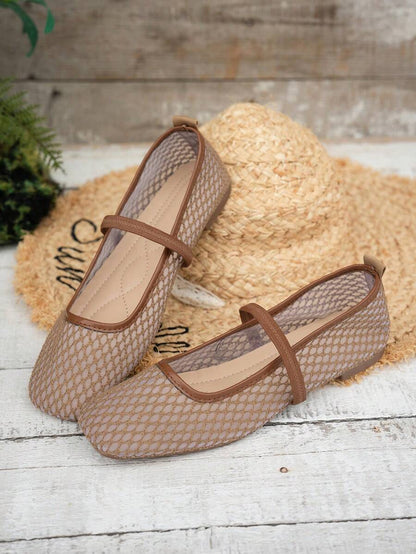 Helen | Comfortable Slip-On Lace Mesh Hollow Flat Shoes