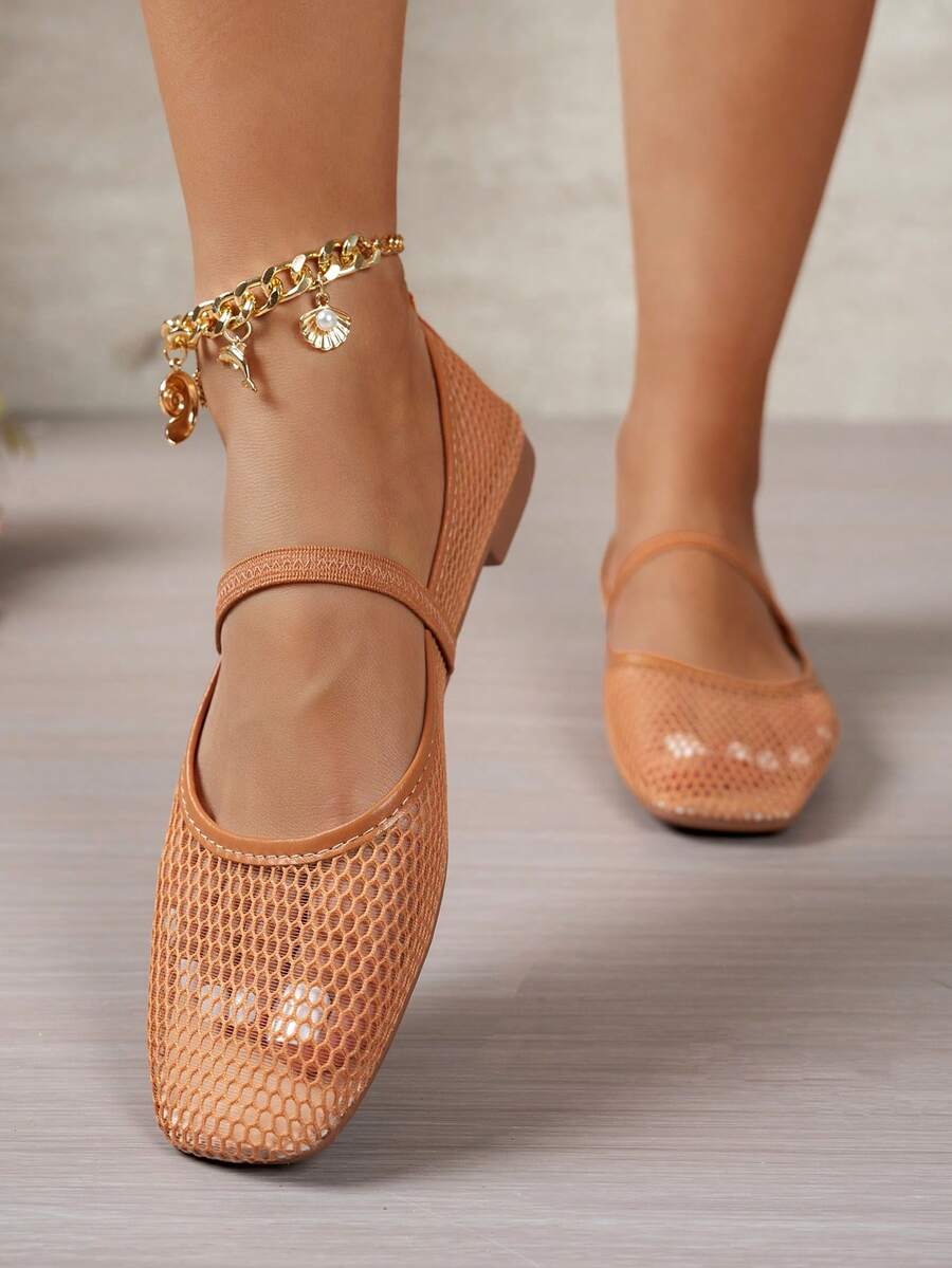 Helen | Comfortable Slip-On Lace Mesh Hollow Flat Shoes