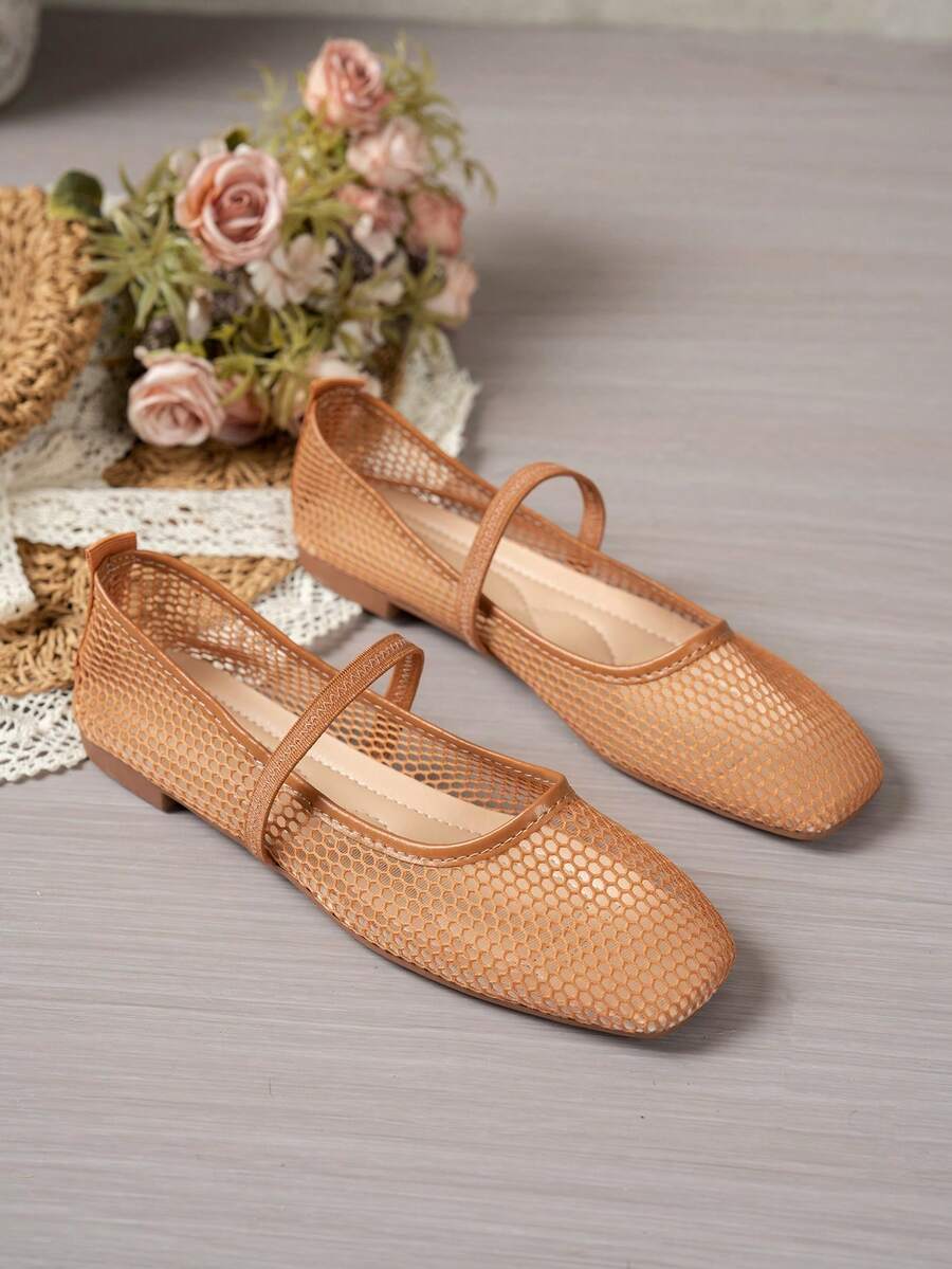 Helen | Comfortable Slip-On Lace Mesh Hollow Flat Shoes