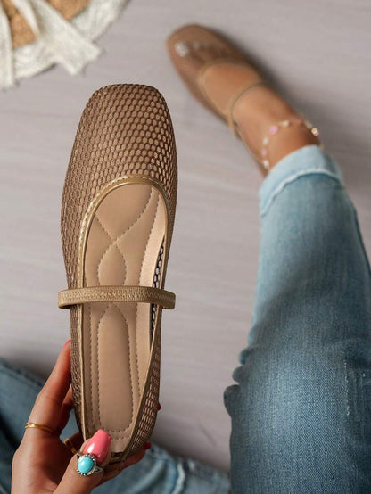Helen | Comfortable Slip-On Lace Mesh Hollow Flat Shoes