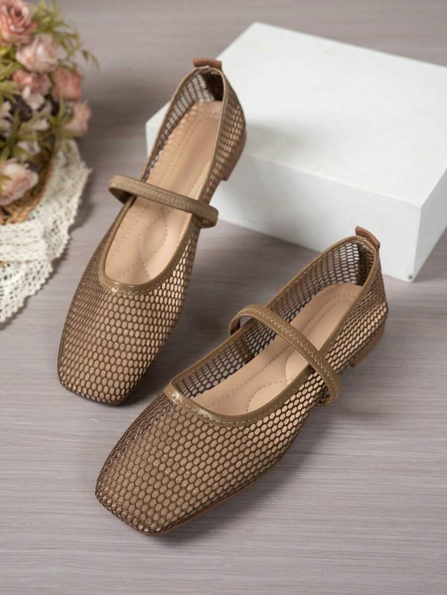 Helen | Comfortable Slip-On Lace Mesh Hollow Flat Shoes