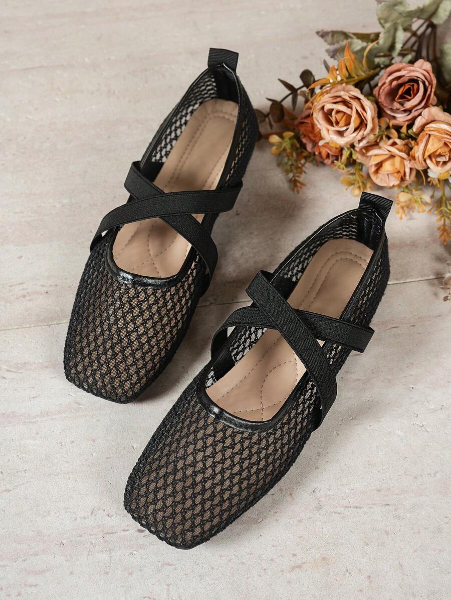 Helen | Comfortable Slip-On Lace Mesh Hollow Flat Shoes