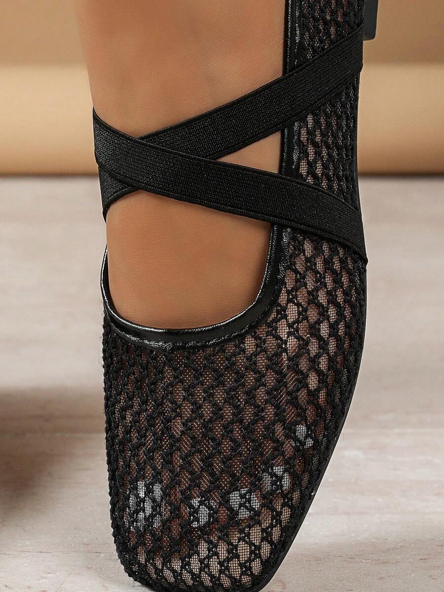 Helen | Comfortable Slip-On Lace Mesh Hollow Flat Shoes