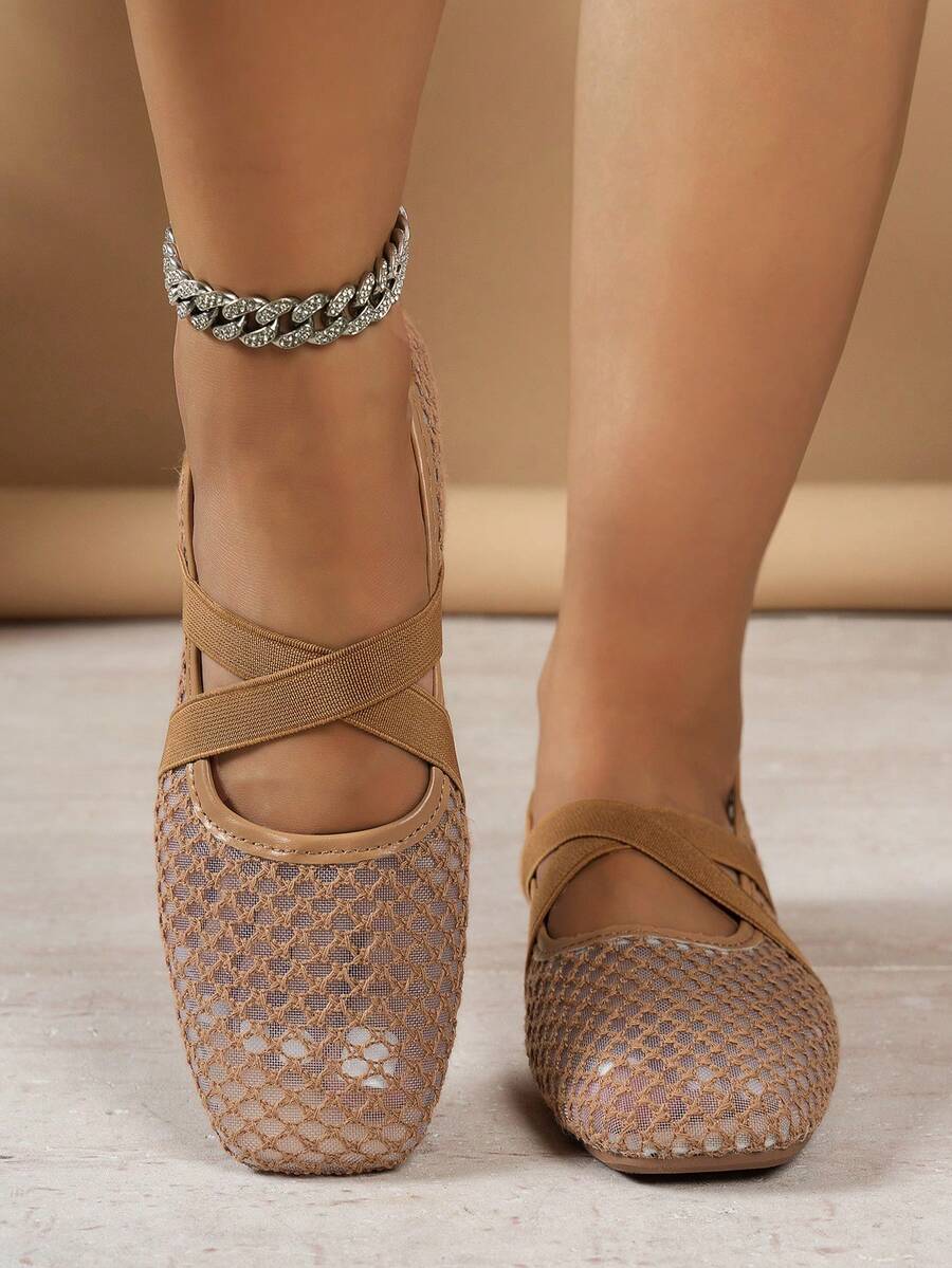 Helen | Comfortable Slip-On Lace Mesh Hollow Flat Shoes