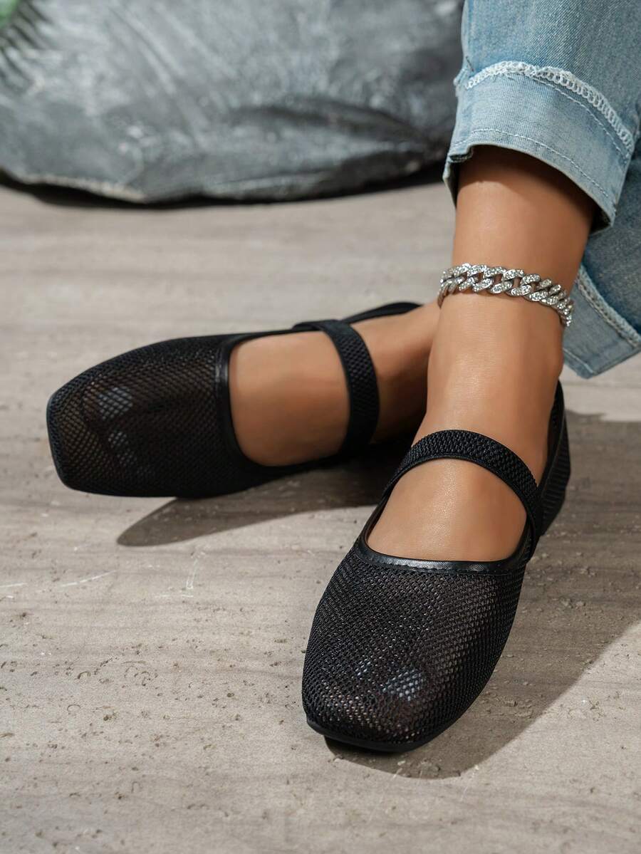 Helen | Comfortable Slip-On Lace Mesh Hollow Flat Shoes