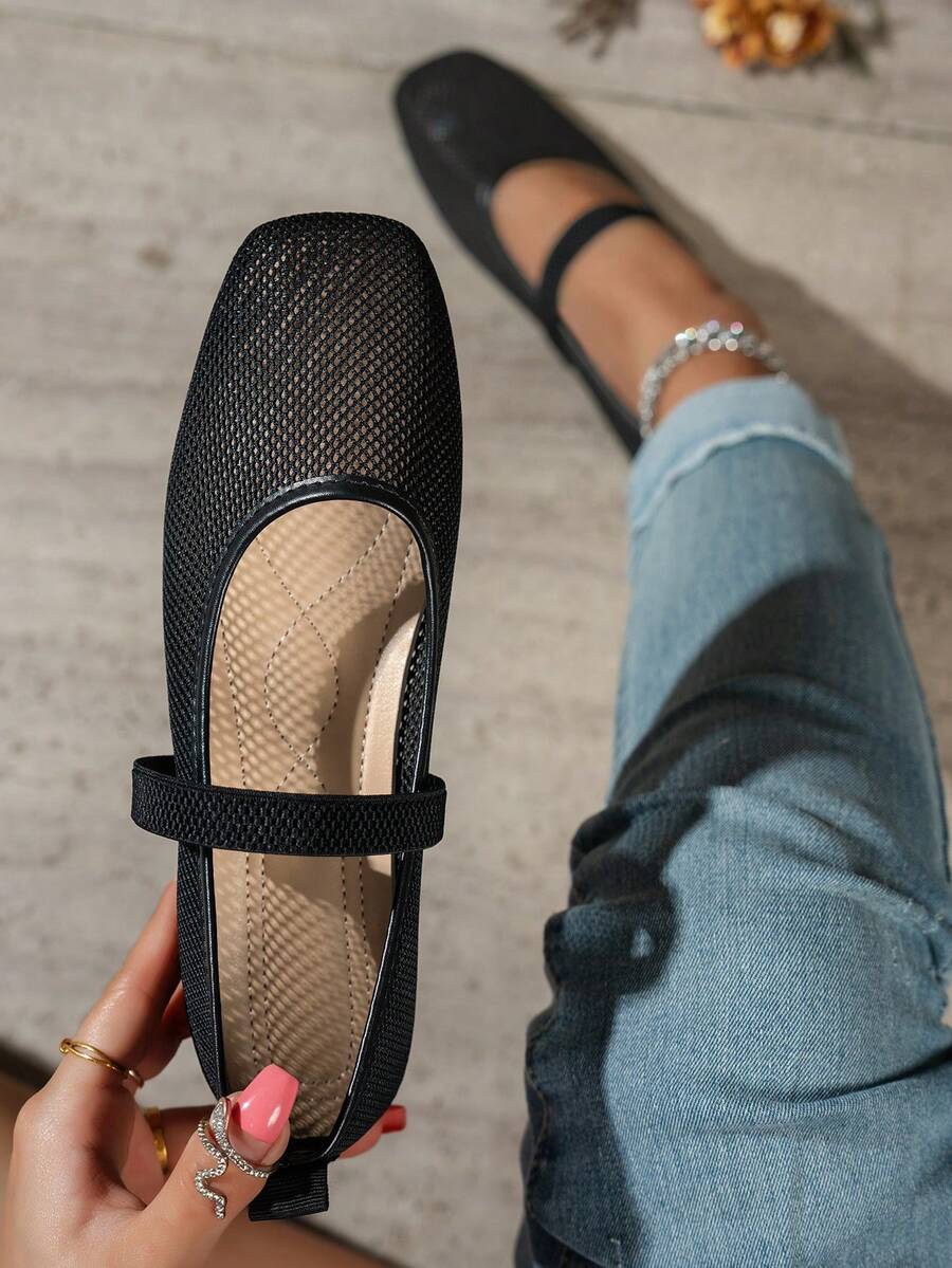 Helen | Comfortable Slip-On Lace Mesh Hollow Flat Shoes
