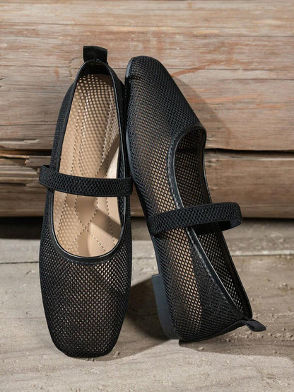 Helen | Comfortable Slip-On Lace Mesh Hollow Flat Shoes