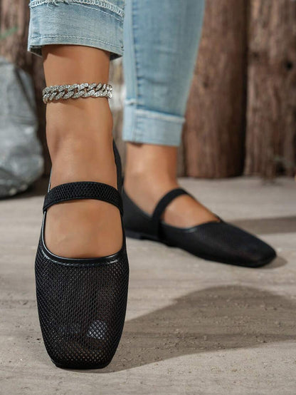Helen | Comfortable Slip-On Lace Mesh Hollow Flat Shoes
