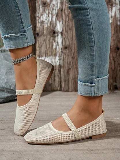 Helen | Comfortable Slip-On Lace Mesh Hollow Flat Shoes