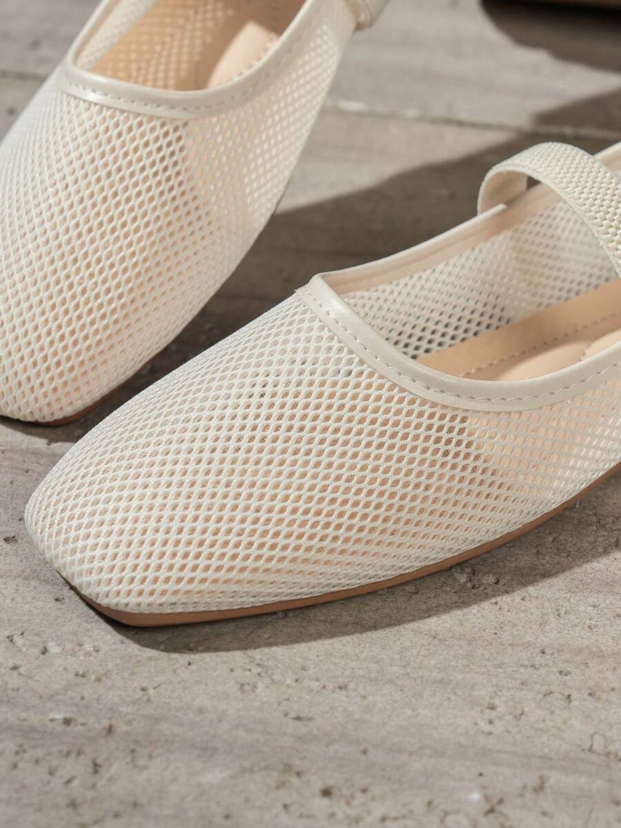 Helen | Comfortable Slip-On Lace Mesh Hollow Flat Shoes