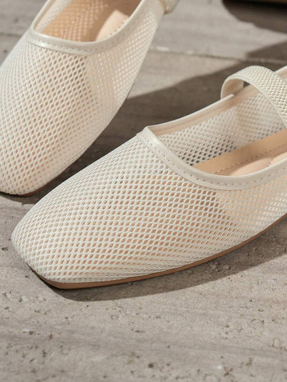 Helen | Comfortable Slip-On Lace Mesh Hollow Flat Shoes