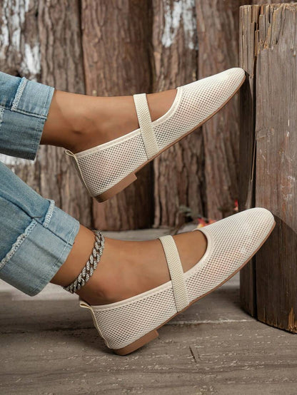 Helen | Comfortable Slip-On Lace Mesh Hollow Flat Shoes