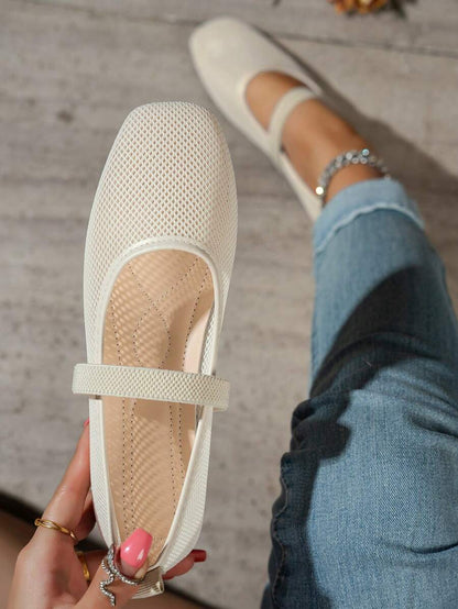Helen | Comfortable Slip-On Lace Mesh Hollow Flat Shoes