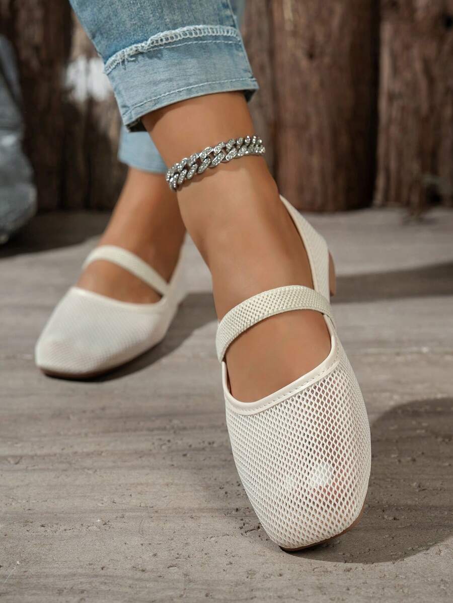 Helen | Comfortable Slip-On Lace Mesh Hollow Flat Shoes