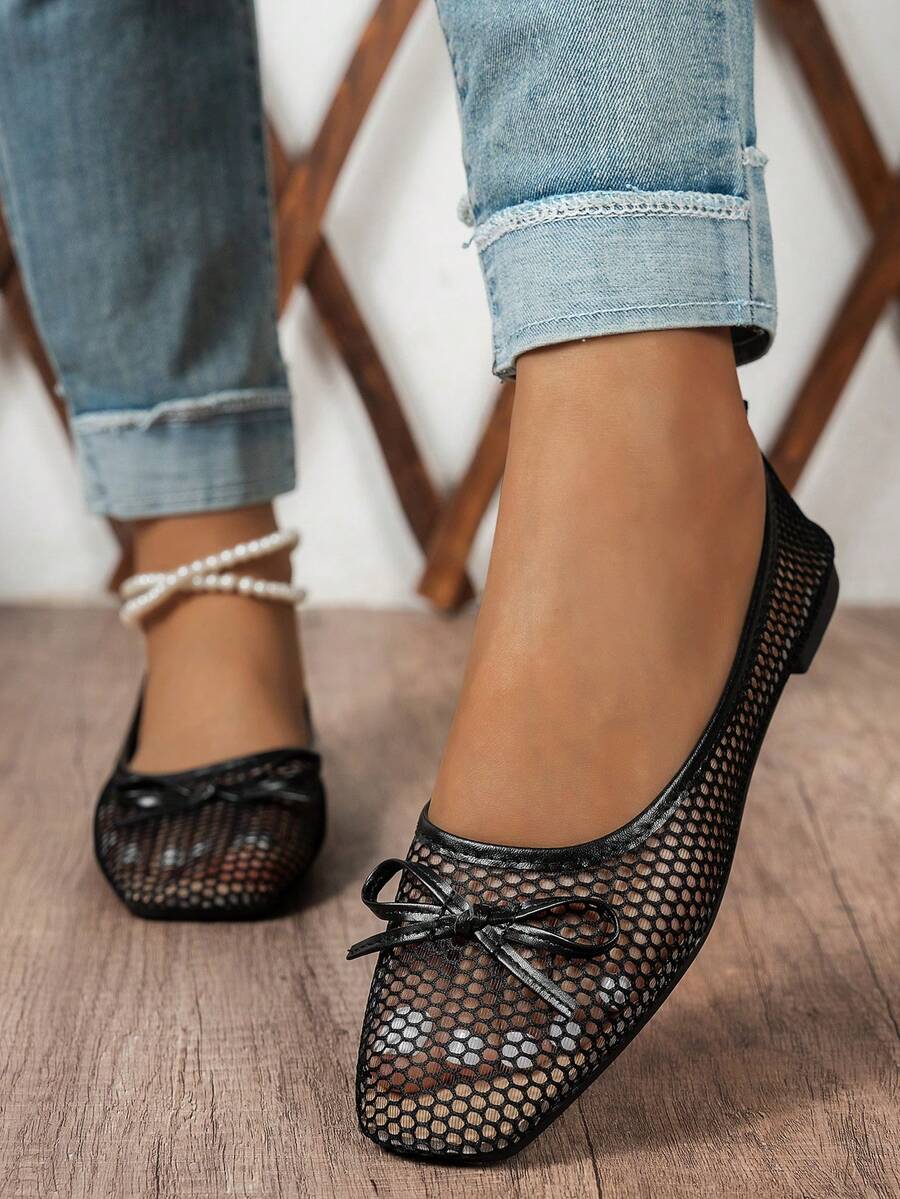 Helen | Comfortable Slip-On Lace Mesh Hollow Flat Shoes