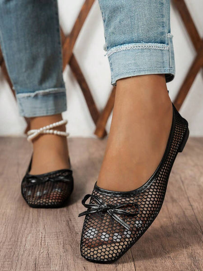 Helen | Comfortable Slip-On Lace Mesh Hollow Flat Shoes