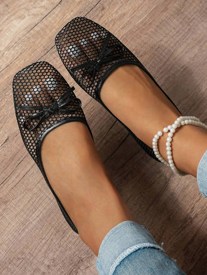 Helen | Comfortable Slip-On Lace Mesh Hollow Flat Shoes