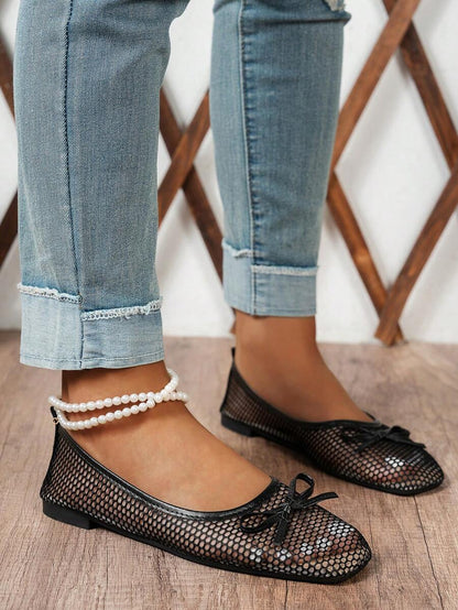 Helen | Comfortable Slip-On Lace Mesh Hollow Flat Shoes