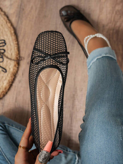 Helen | Comfortable Slip-On Lace Mesh Hollow Flat Shoes