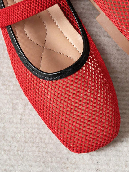 Helen | Comfortable Slip-On Lace Mesh Hollow Flat Shoes
