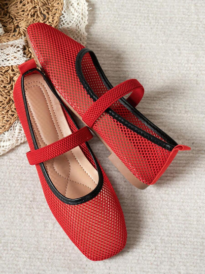 Helen | Comfortable Slip-On Lace Mesh Hollow Flat Shoes