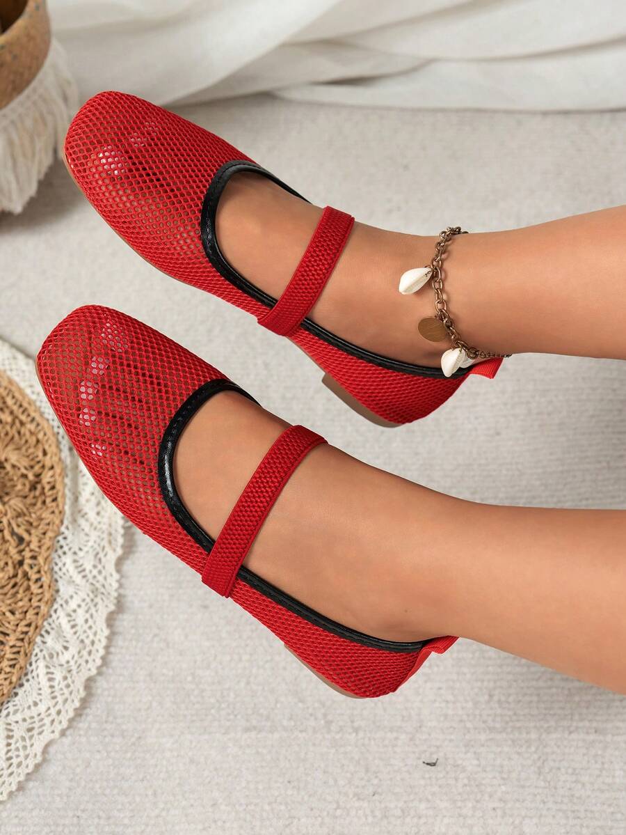 Helen | Comfortable Slip-On Lace Mesh Hollow Flat Shoes