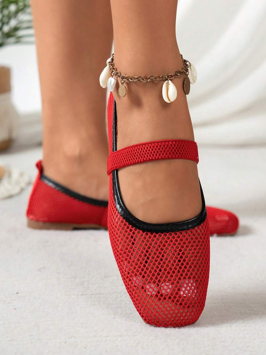 Helen | Comfortable Slip-On Lace Mesh Hollow Flat Shoes