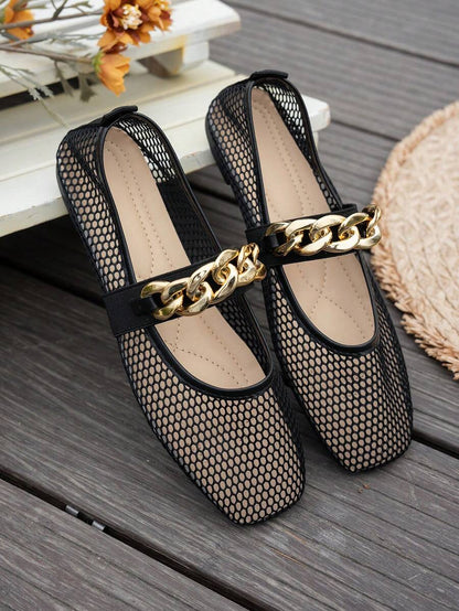 Helen | Comfortable Slip-On Lace Mesh Hollow Flat Shoes