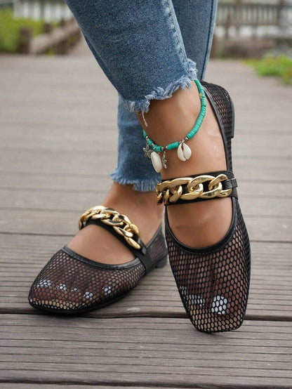 Helen | Comfortable Slip-On Lace Mesh Hollow Flat Shoes